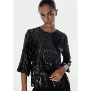 NEW Zara sequin top